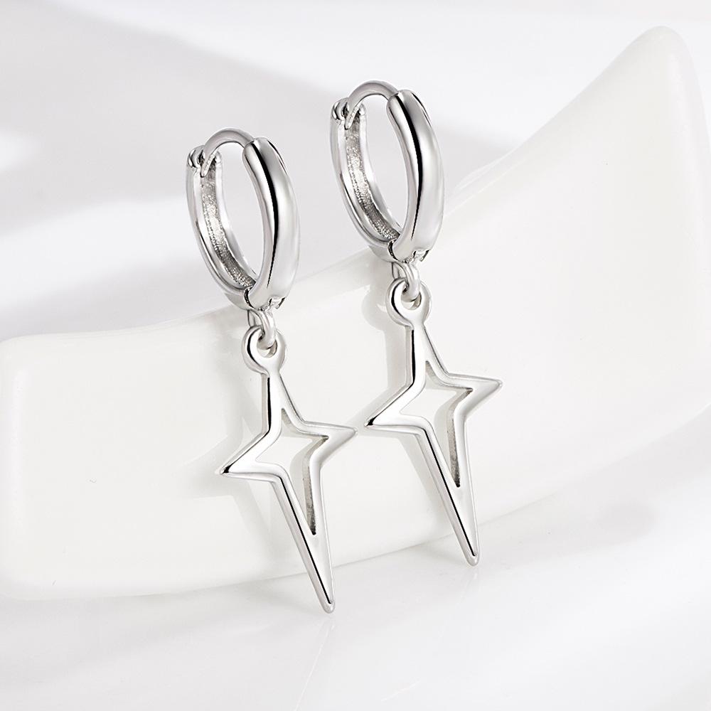 Trendy Unisex Star Earring Pendant with Hollow Design
