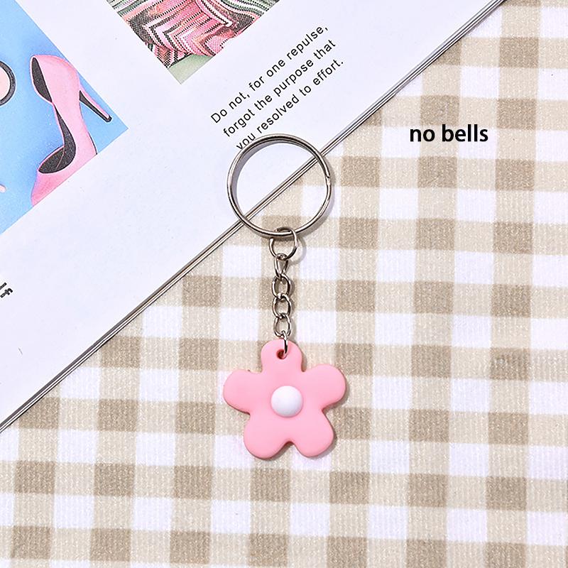 Koreański mały cukierkowy kwiat brelok dla kobiet dziewczyna dzwonek breloczek kluczyk do samochodu torba na łańcuszku wisiorek z zawieszką biżuteria na imprezę