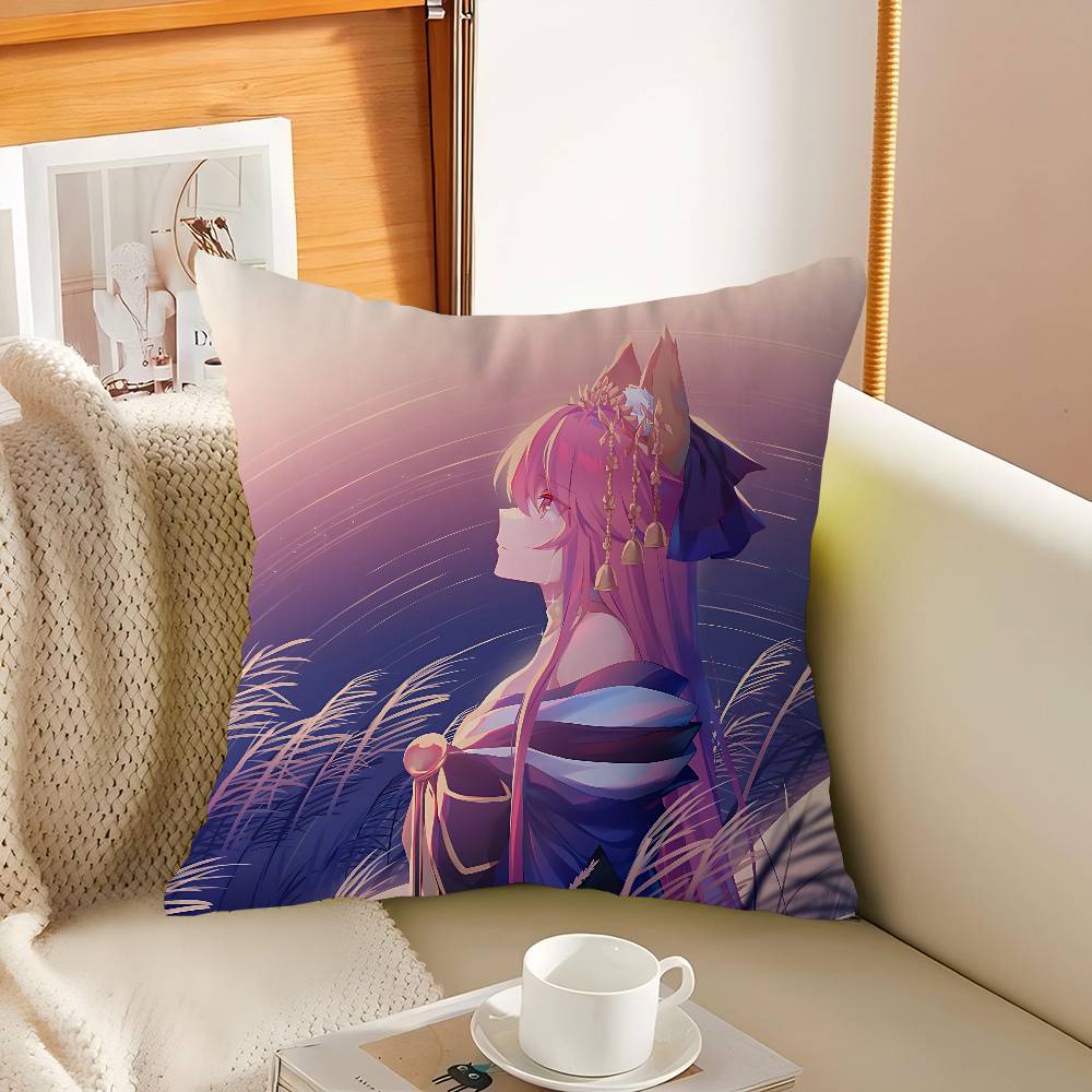 T-Tamamo No Mae Cushion Cover Inches Farmhouse Decor Home Throw Pillow Covers For Couch Decorations