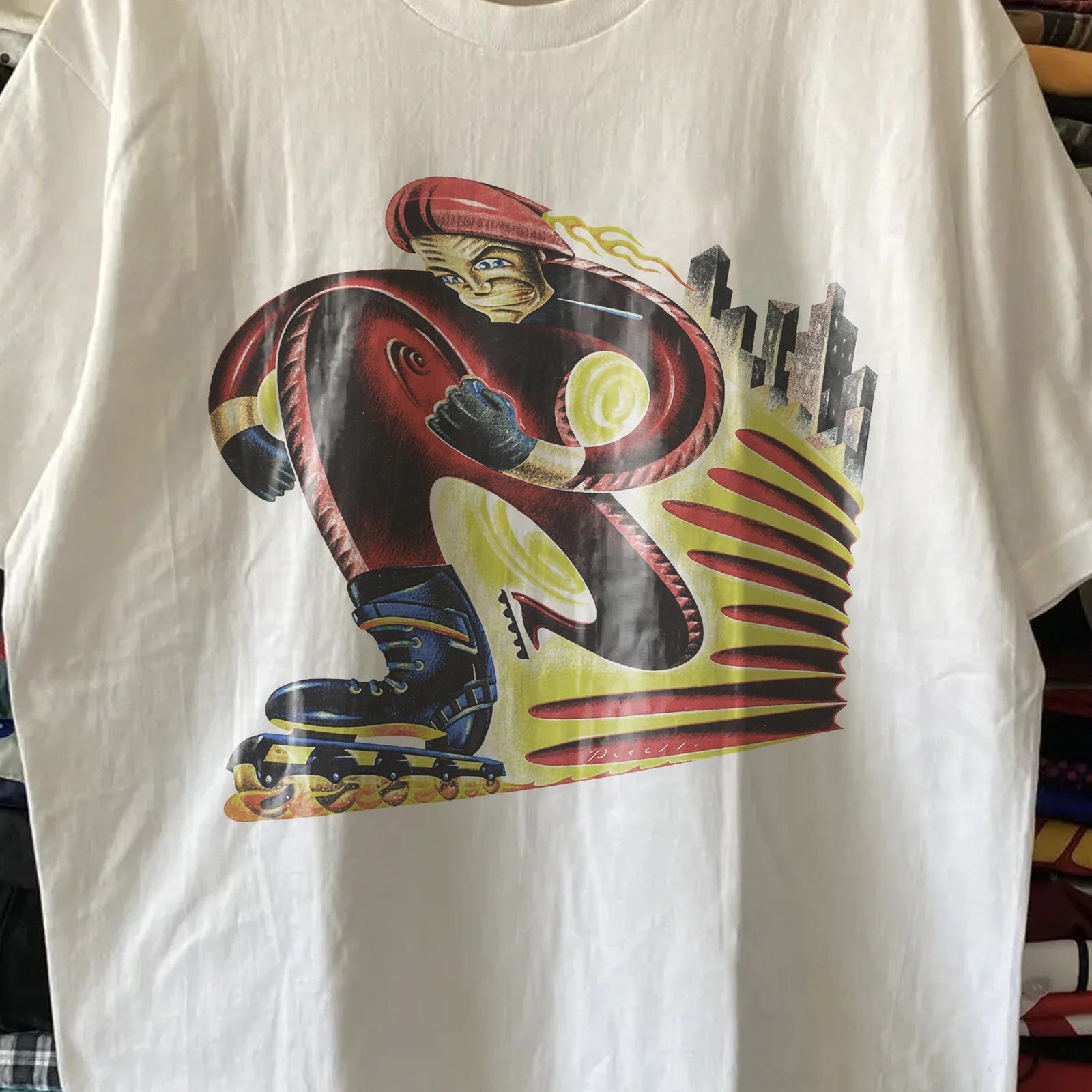 Picasso Abstract Roller Skater Classic T-Shirt White XXL XL