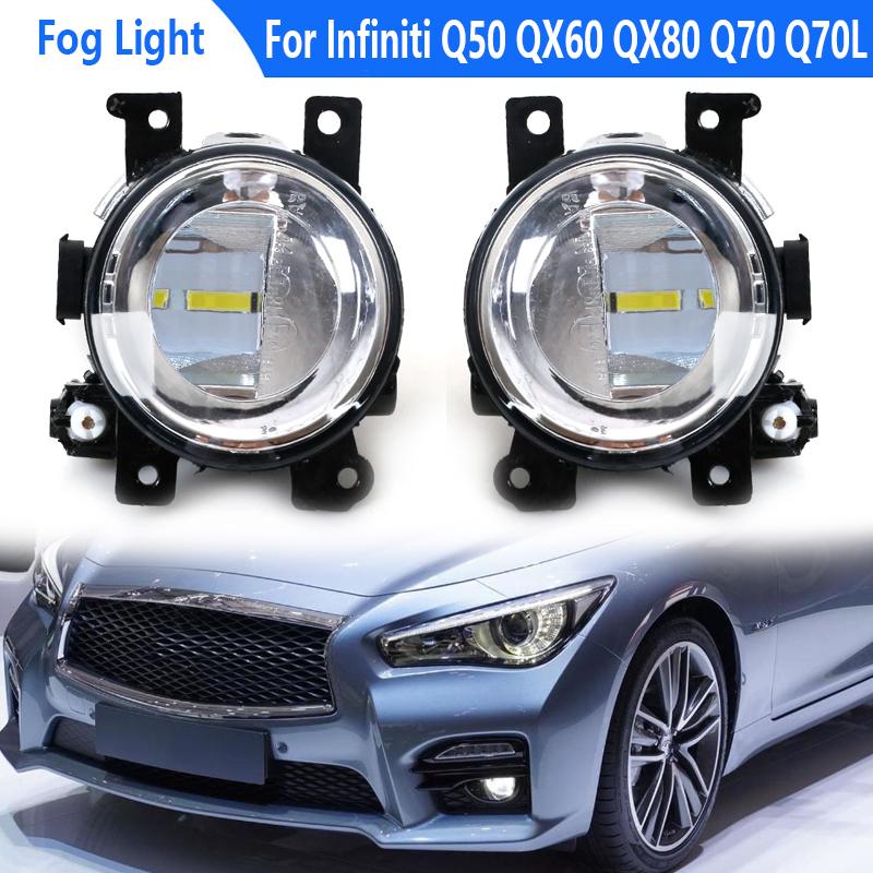 LED Fog Light For Infiniti Q50 2014-18 QX60 QX80 2015-17 Q70/Q70L/Q70 2015 Fog Light Light Lamp Assembly 261504GA0A 261554GA0A Only 1 left