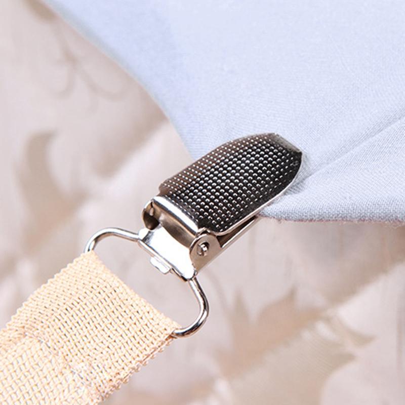 4pcs /Set Adjustable Sheet Suspenders Mattress Gripper Clips Triangle Bed Sheet Holders Fitted Sheet Clip For Bed Mattress Cover