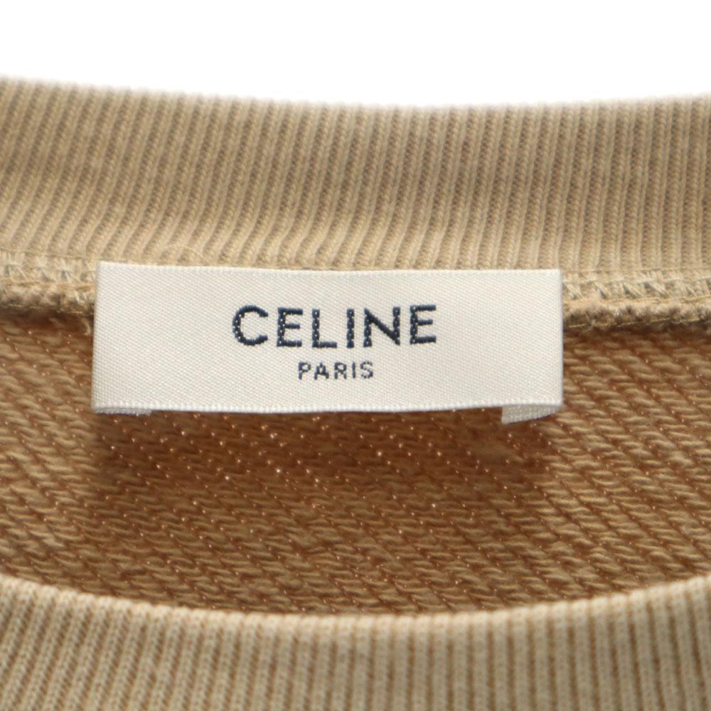 Celine Made In Japan Long Sleeve Sweat Trainer L Beige Women Used