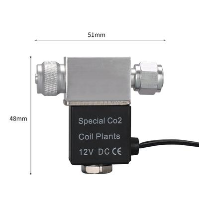Magnetventil für Aquarium CO2 System Regler 12V Ausgang Anschluss M10*1 Außengewinde Einzelkopf Geräuschlos Niedrigtemperatur Version