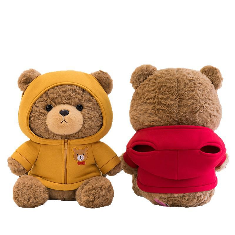 Cute Soft Sweater Bear Plush Toy - Children's Cozy Sleeping Pillow & Cuddly Doll