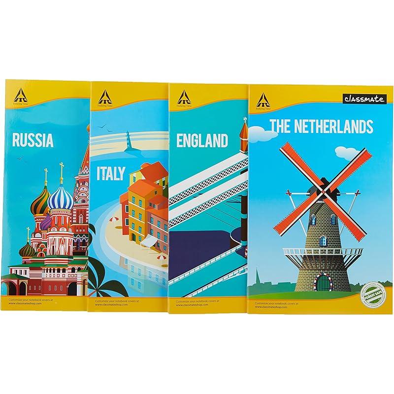 Classmate Long Book - Soft Cover, 92 Pages, 330X210Mm, Single Line (Pack Of 18) 200