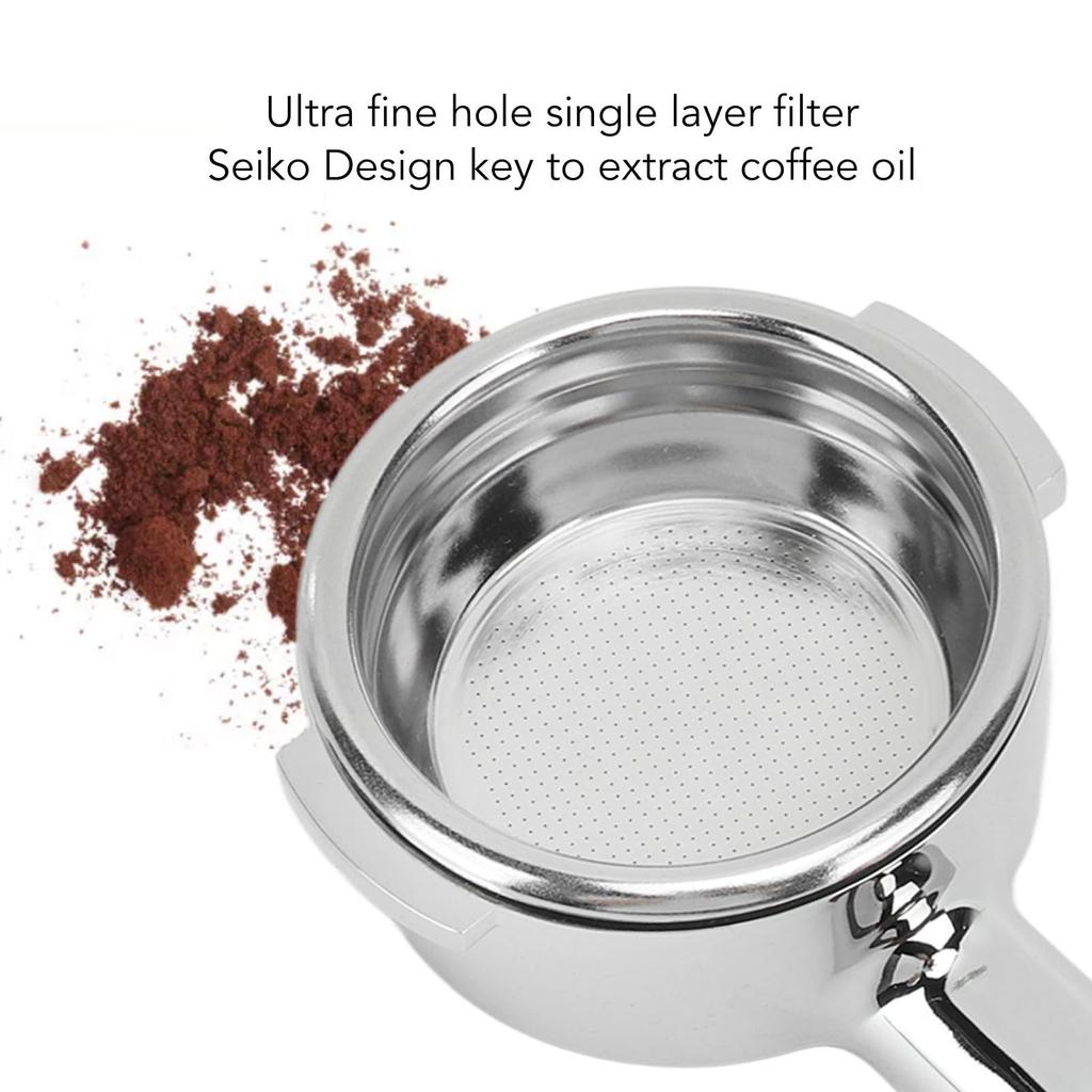 58mm Bottomless Coffee Portafilter Filter Basket, Single-Layer Aluminum Alloy Portafilter for Coffee Machines, Expobar F Rosewood