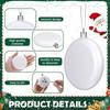 5/12PCS Painting Christmas Blank White Ball Ornaments DIY Desktop Decorative Tree  Christmas Gifts