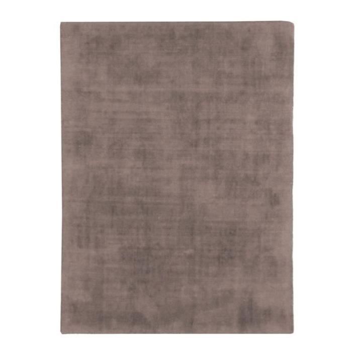 Tapis salon aspect velours taupe 160x230