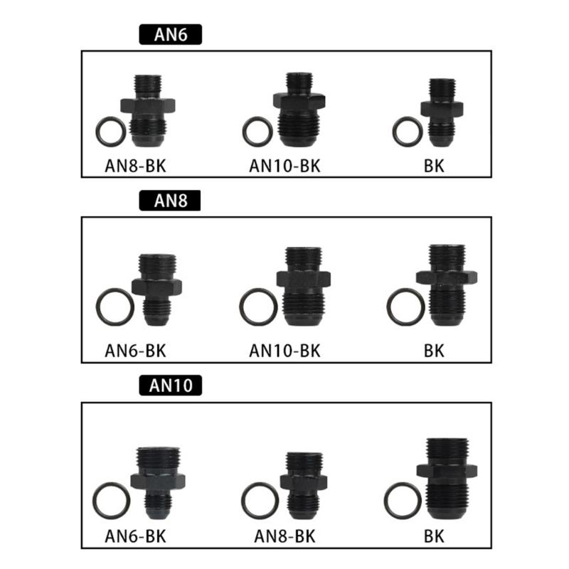 AN to AN Orings ORB Male Fuel Pump Rail Adapters Aluminum Hose Fitting for Car