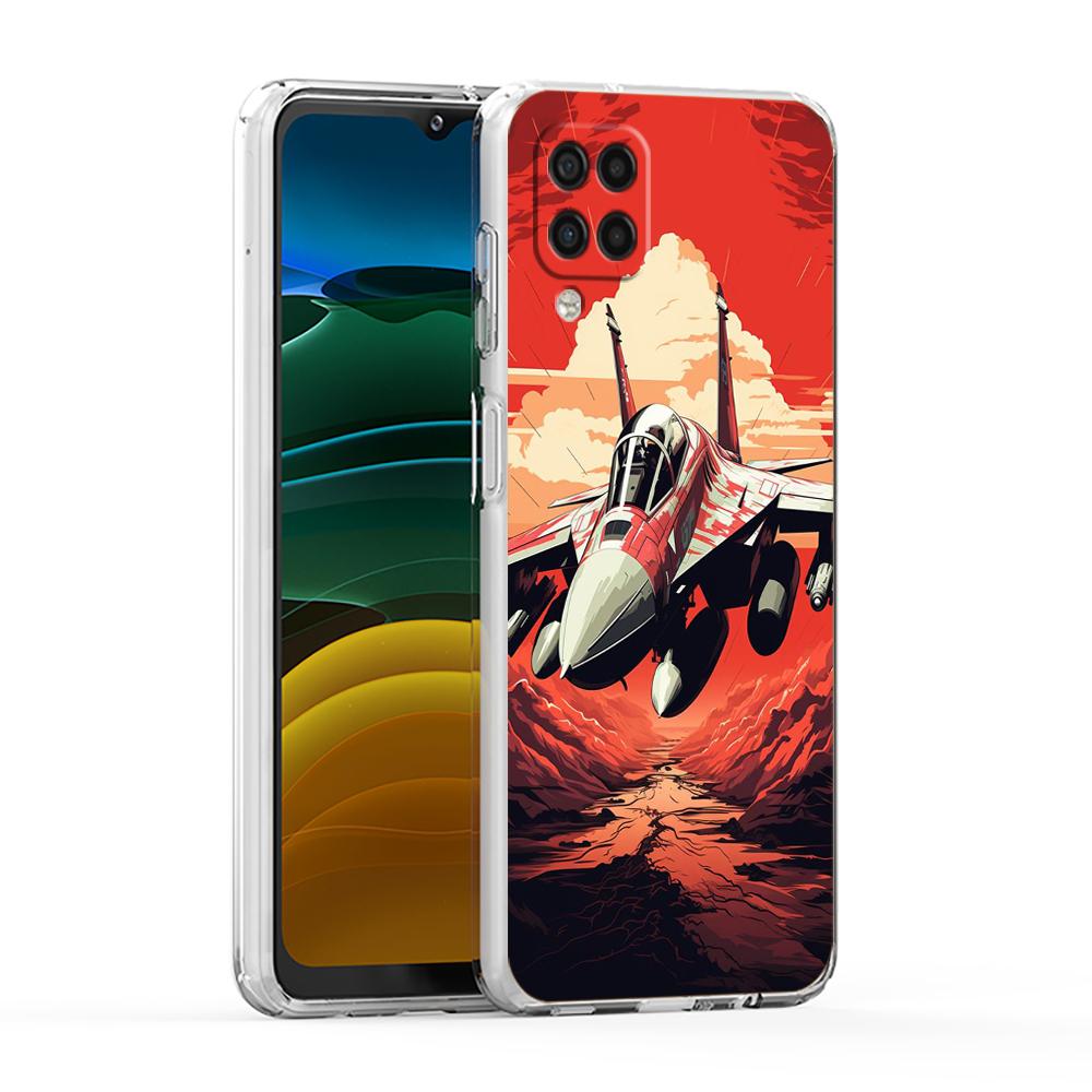 

Soft TPU for Samsung Galaxy A13,A15,A22,A23,A25,A31,A32,A33,A35,A41,A51,A52,A53,A05,5G Transparent Phone Case Sky Jet Fighter Galaxy A22 5G