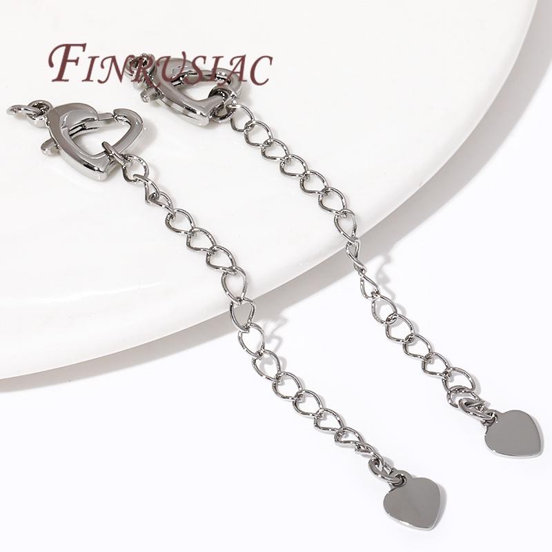 2/4/6Pcs/Lot 18K Gold Plated Extension Extended Tail Chains Lobster Clasps Connectors For DIY Jewelry Making Supplies