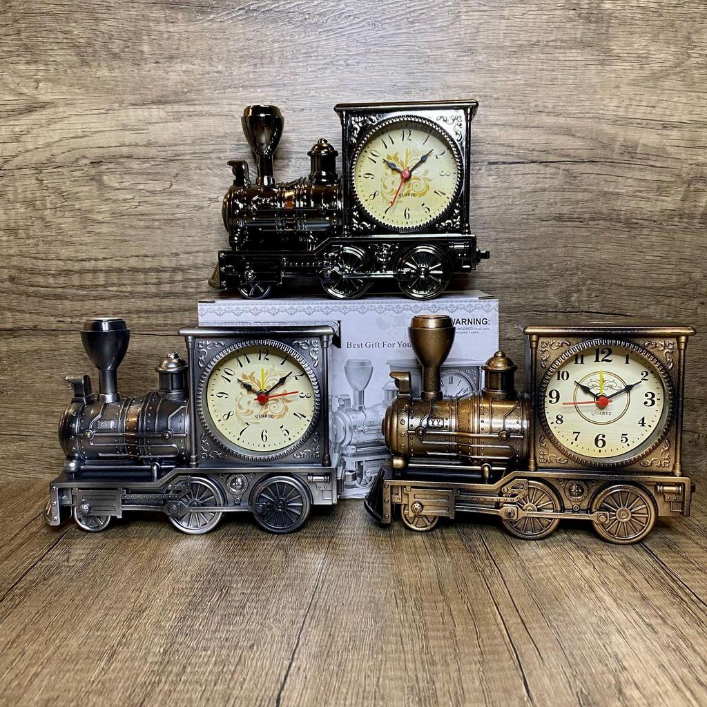 Retro Locomotive Alarm Clock - Ideal Gift for Students & Home Decor