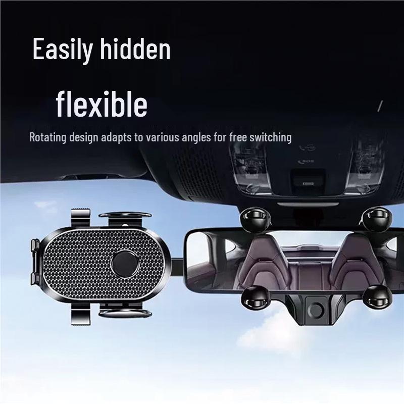 Adjustable Multi-Angle Car Rearview Mirror Phone Holder
