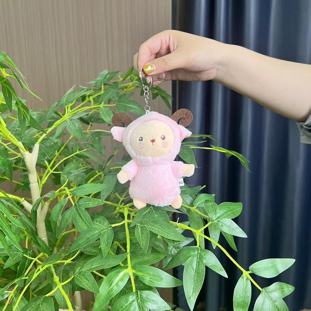 Плюшевая Овечка Игривая Кукла-Брелок Шарм для Рюкзака Сверхмягкая Ткань Для Индивидуального Стиля