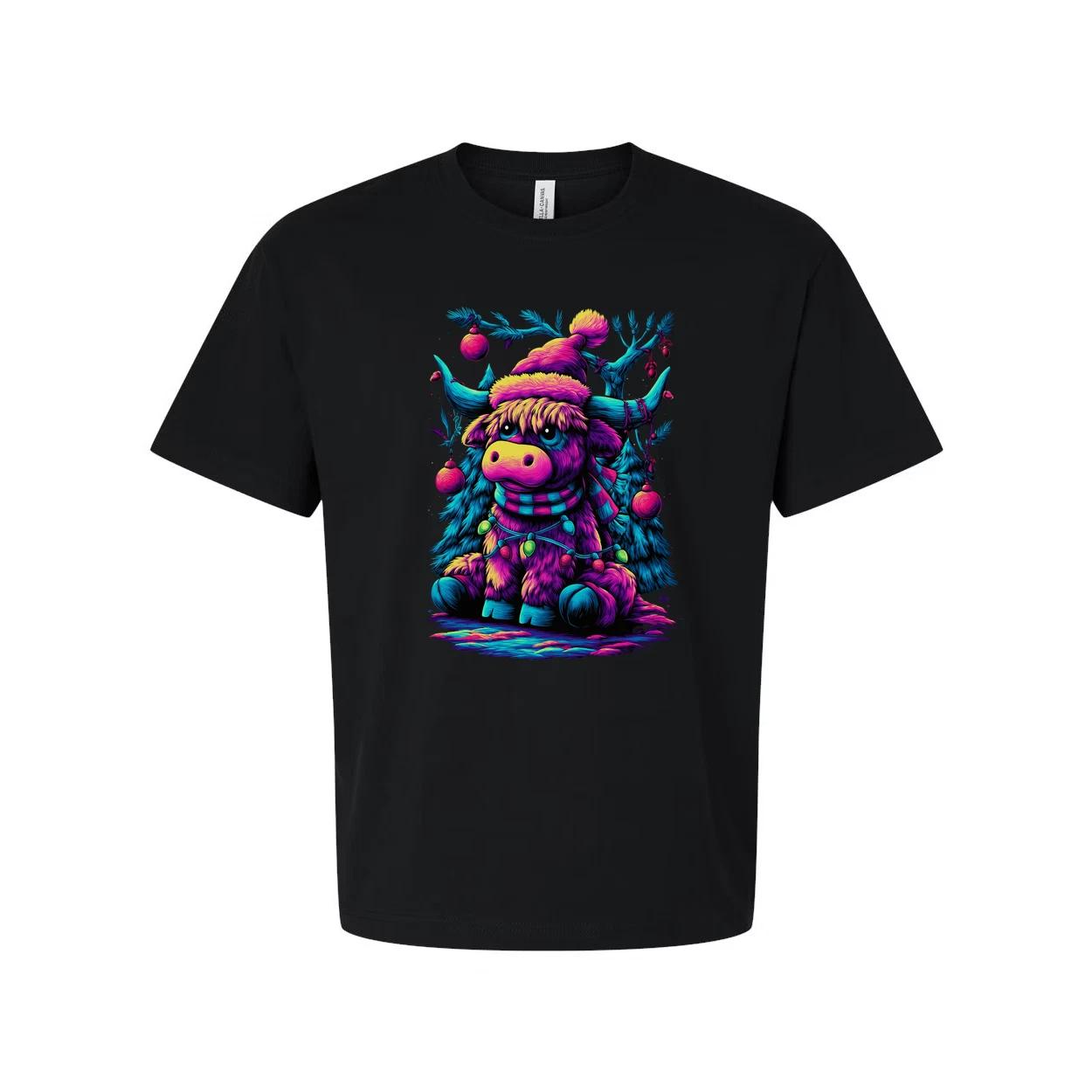 

Unisex Christmas Themed Graphic T Shirt With Colorful Festive Creature Design An 4XL