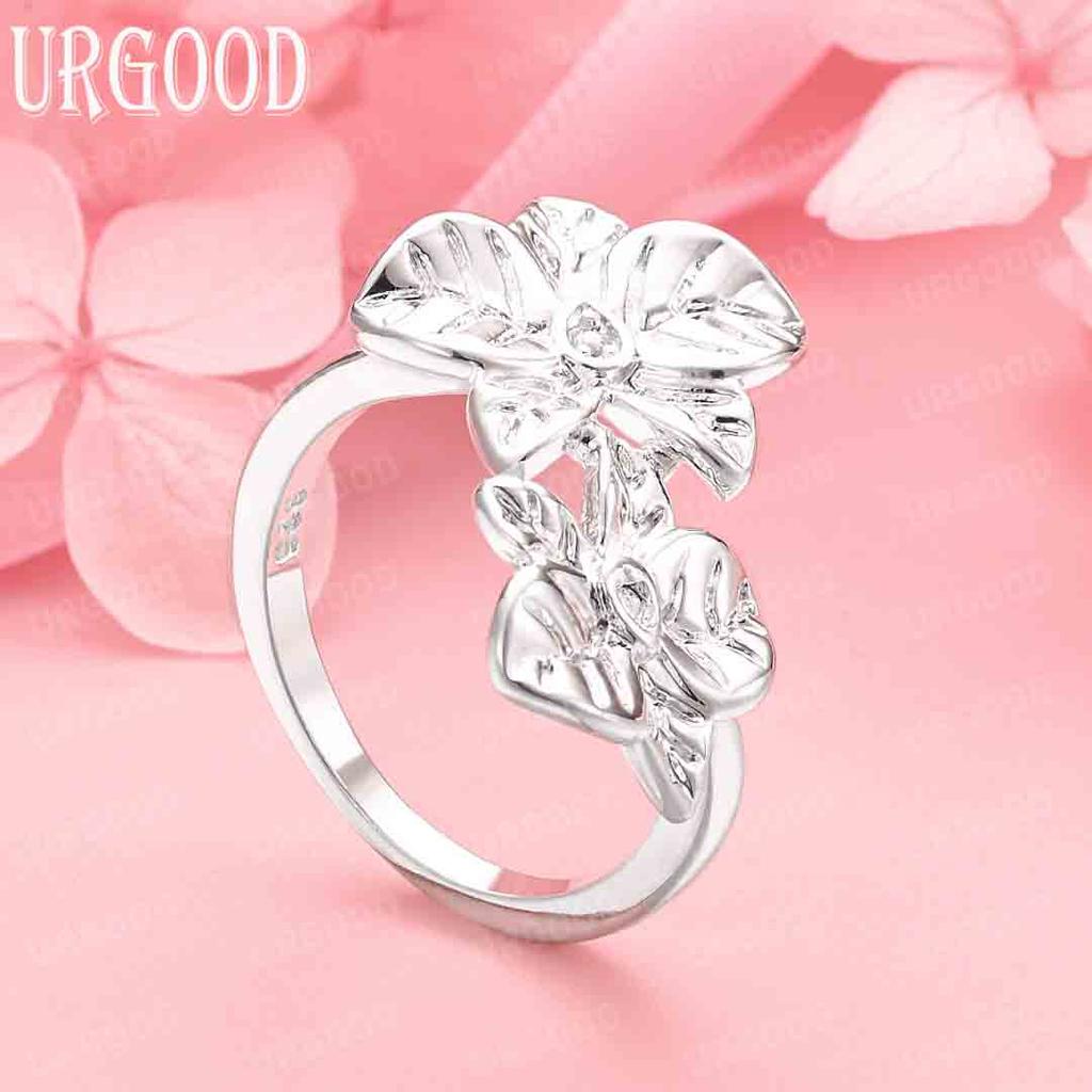 925 Sterling Silver Jewelry Flower Ring