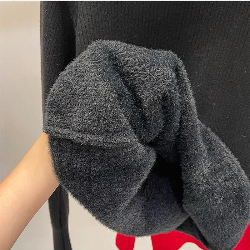 Damen Rollkragenpullover Kaschmir Strickpullover Samtgefüttert Warm Damen Pullover Herbst Winter Damenpullover