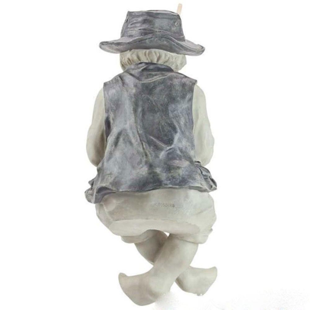 Lawn Sculpture Resin Fisherman Figurine Funny Removable Rod Boy Fishing Rod Figurine Garden Statues Garden