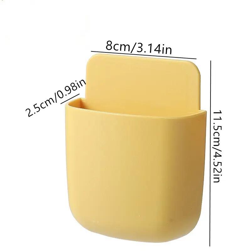 Wall Mounted Storage Box Mobile Phone Plug Holder Stand Rack Remote Control Storage Organizer Case for Air Conditioner TV