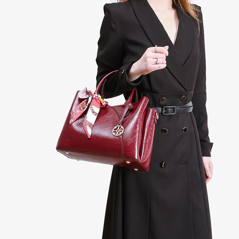 Advanced Texture Red Tote Bag for Women, New Bride's Wedding Bag, New Chinese Style Handbag, Mother's Bag, Trendy