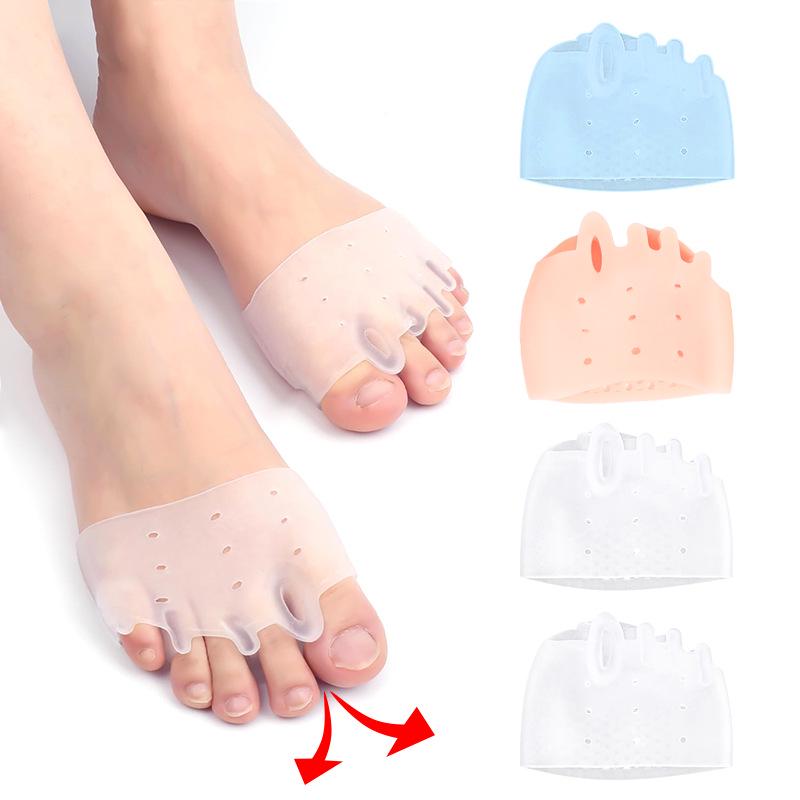 Five-Hole Honeycomb Forefoot Pad with Breathable Silicone for Pain Relief, Toe Correction, Bunion Separation, and Orthotic Support.