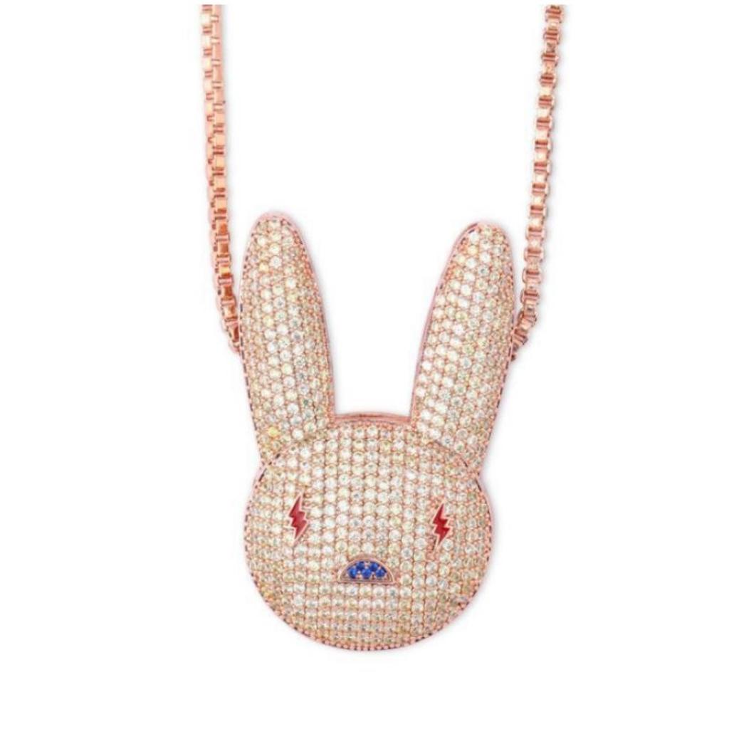Creative Hip Hop Trend Personality Animal Rabbit Pendant Necklaces for Men Women Jewelry Gift