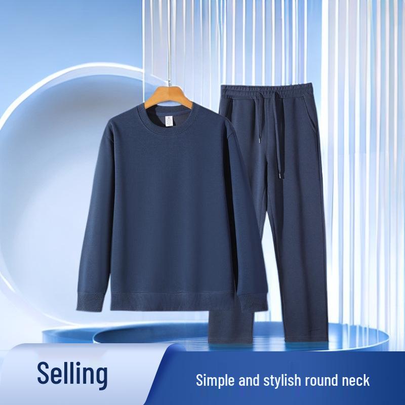Autumn/Winter Women's Casual Solid Color Hoodie & Wide Leg Pants Set