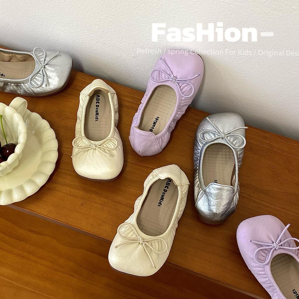 Scarpe da Principessa per Bambini Scarpe da Ballo Singole Primaverili per Bambini Scarpe da Balletto Morbide per Bambini Piccole Scarpe in Pelle