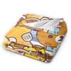 Rilakkumas and Friends Plush Blanket Girls Boys  Flannel Bedding Throws For Living Room Soft Warm Custom DIY Quality Bedspread