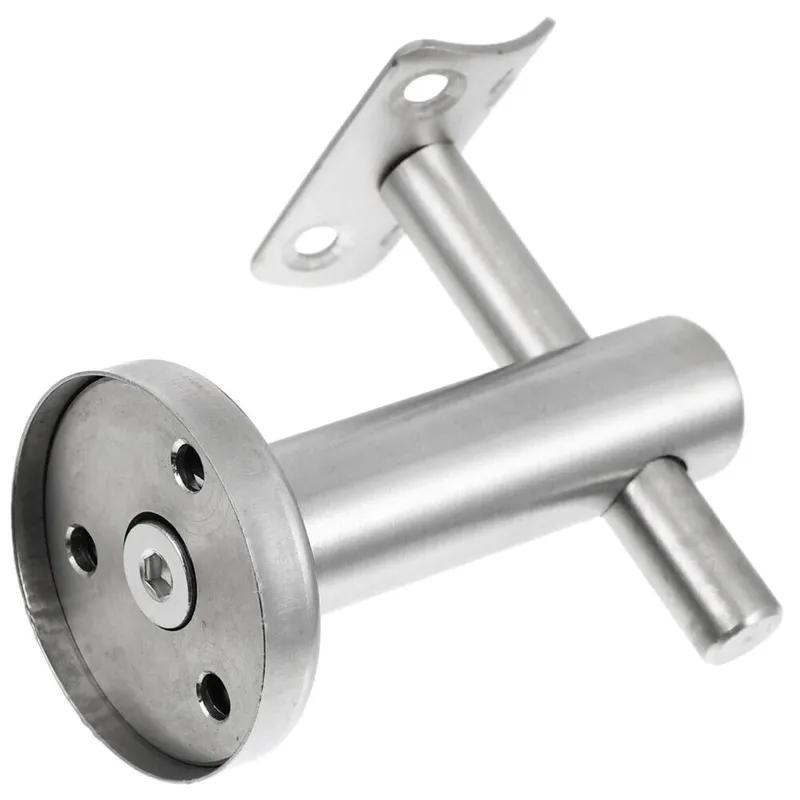 1pc Stair Handrail Brackets Guardrail Hardware Wall Support Hand Rail Balustrade Stairs Accessories Adjustable Brackets Silver