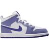 Jordan Air Jordan 1 Abrasion Resistant Mid Top Children's Basketball Shoes Purple White Kids' DQ8424-500