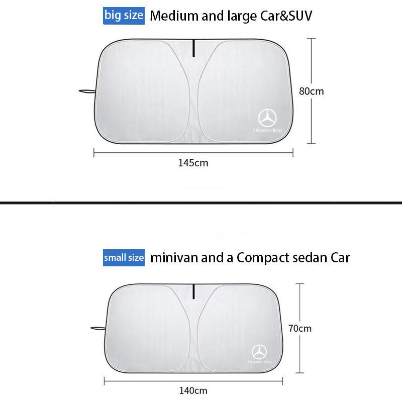 Car Windshield Sun Shade Foldable for UV Ray Block & Sun Heat For Mercedes Benz W203 W204 W205 W210 W211 W212 W221 W222 CLS CLA Vvv1