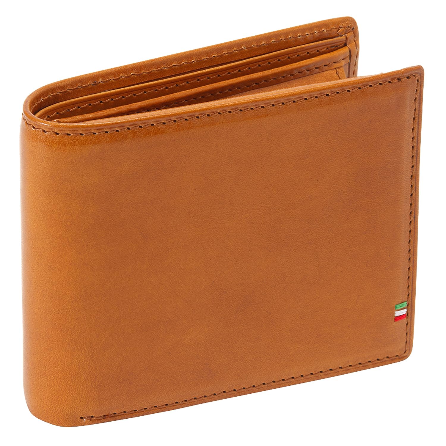 

Кошелек-бифолд Golbe из итальянской кожи с персонализацией, мужской (коричневый)