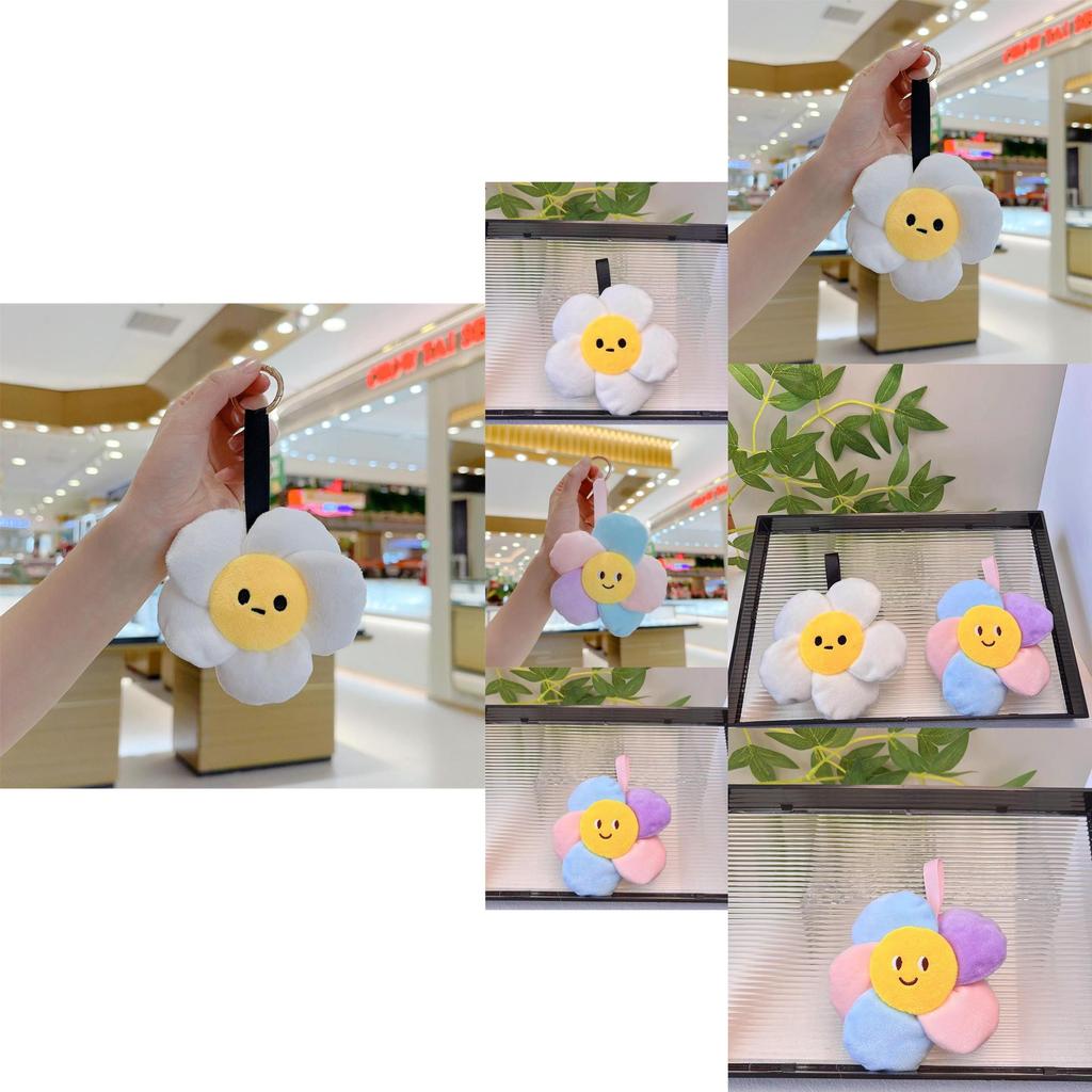 Kreativer bunter Sonnenblumen Plüschtier Schlüsselanhänger Ideal für Kindergeschenk 13cm Höhe