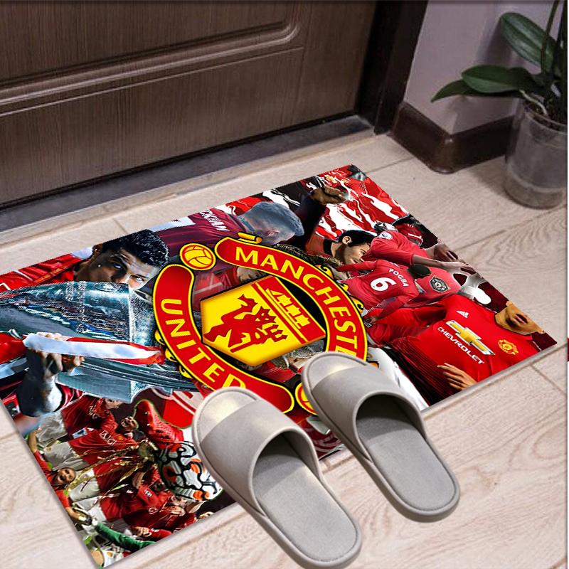 Manchester United F.C Pattern Rug, Indoor/Outdoor Mat, for Picnic, Gameroom, Bedroom, Office, Living Room, Home Decor Carpet, Birthday Gift