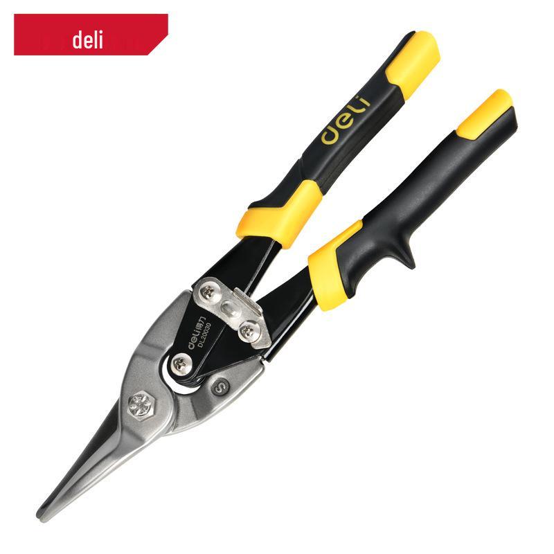 Deli Multi-Functional Aviation Shears: Straight, Left, Right Bend for Sheet Metal, Light Steel, and Keel Cutting