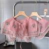 Embroidery Flower Collar Elegant Detachable Fake Collar Shawl Vintage Horseface Skirt Collar Costume Dress Up Accessory