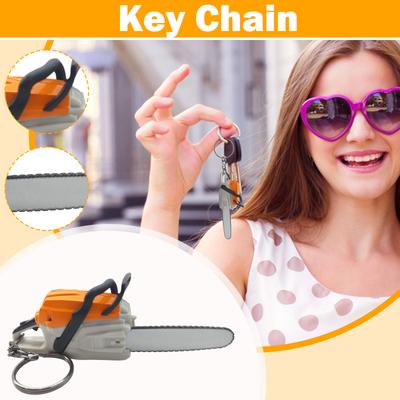 Llavero Creativo con Forma de Motosierra Accesorio Divertido para el Día a Día Para Llaves y Bolsos Artículo de Regalo Decorativo Portátil