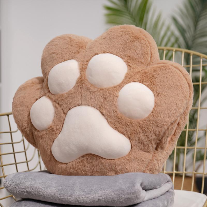 Kawaii Tier Bärenpfote Kissen Niedliche Stoffkatzenpfote Handwärmer Plüschdecke Heimstuhl Dekoration Kindergeschenk