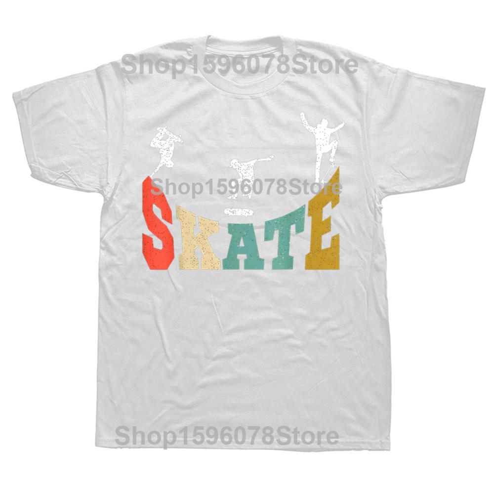 Funny Skater Skateboarder Retro Skateboard T Shirts Cotton Birthday Gifts Unisexs Clothing Fashion Casual Loose Oversized T Shirt