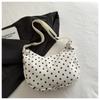 Casual Polka Dot Shoulder Bags Large Capacity Adjustable Strap Crossbody Bags Bow Underarm Bags