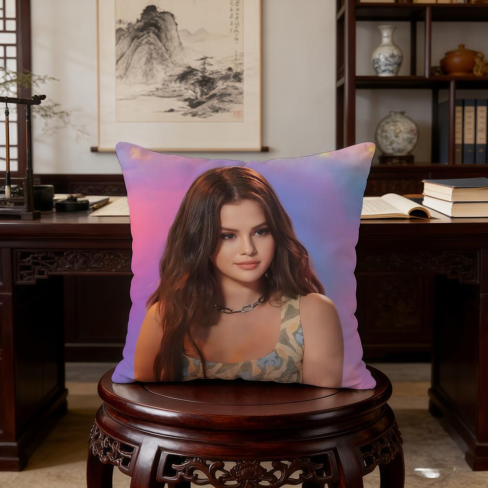 Singer S-Selena G-Gomez-ES cushion cover Home Office Birthday Anniversary Gifts Soft Skin Friendly Cushion Cover