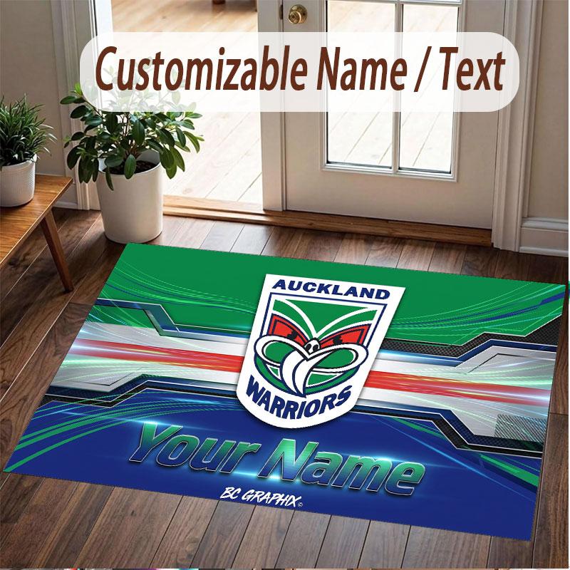 Custom Rug Wigan Warriors Pattern Print Name Text Soft Non‑Slip Floor Carpet for Home Indoor Decoration