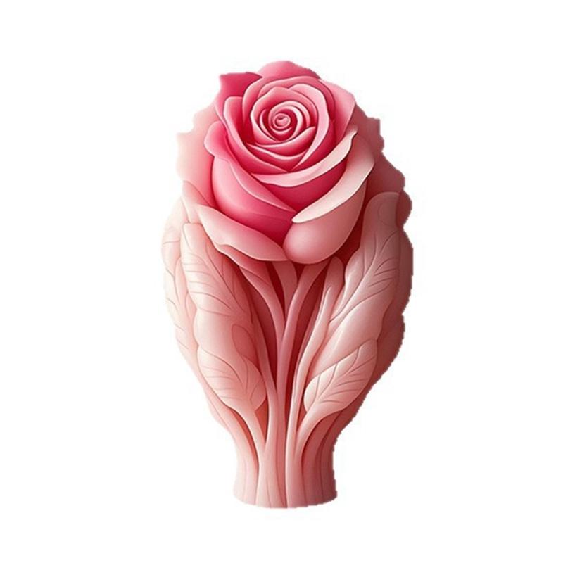 Hand Holding Flower Silicones Mould 3D Flower Candle Molds Casting Mould Epoxy Resin Molds Plasters Molds