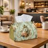 1pc Party Tissue Box,Baroque Luxury Floral,Multifunctional Tissue Holder,Rose Golden Ornament Carved Frame,Outdoor Party Supplies, Everyday Desktop Ti