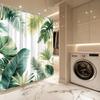 Tropical Leaves Shower Curtain Green Plant Jungle Botanical Monstera Palm Leaf Banana Hawaii Exotic Nature Rainforest Shower Curtains Set Bathroom