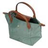 Longchamp Le Pliage Short Handle Zipper Snap Closure Canvas And Leather Tote Bag Small Women tote bag Pine-Green 1621089139