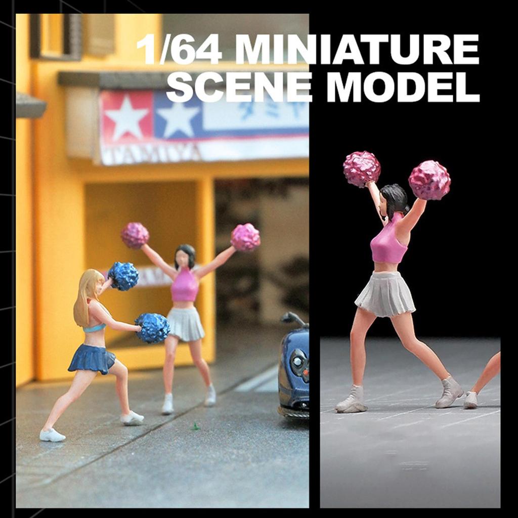 1/64 Cheerleader Figure for Micro Landscape DIY Scene Train Layout