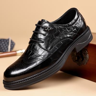 Klassieke Italiaanse Stijl Heren Derby Formele Schoenen Carrière Kantoor Leren Schoenen Puntige Neus Handgemaakt Zakelijk Trouwjurk Schoen